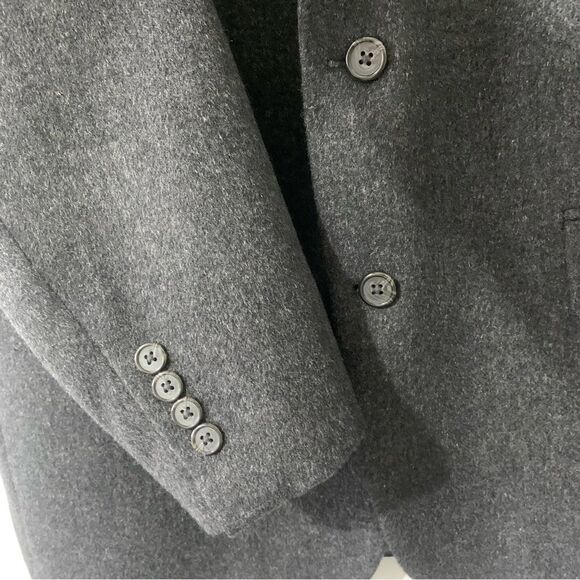 Stafford 42S 100% Camel Hair Career Suit Sport Jacket Blazer Charcoal 2 Button - Picture 4 of 7